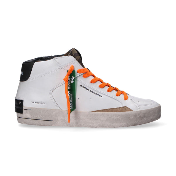 Crime London sneaker SK8 Deluxe Mid bianca