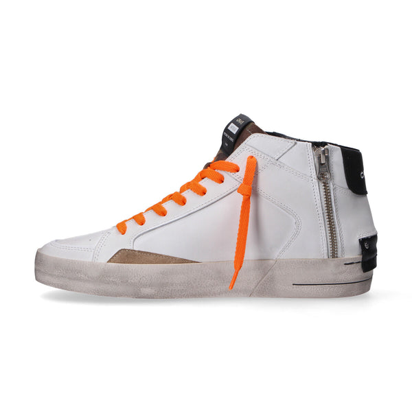 Crime London sneaker SK8 Deluxe Mid bianca