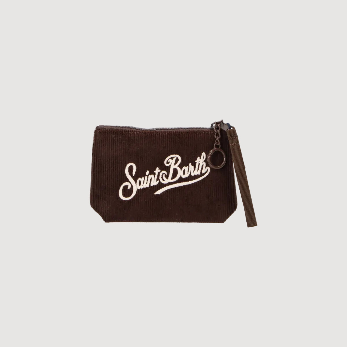Mc2 Saint Barth pochette Aline Mini in corduroy marrone
