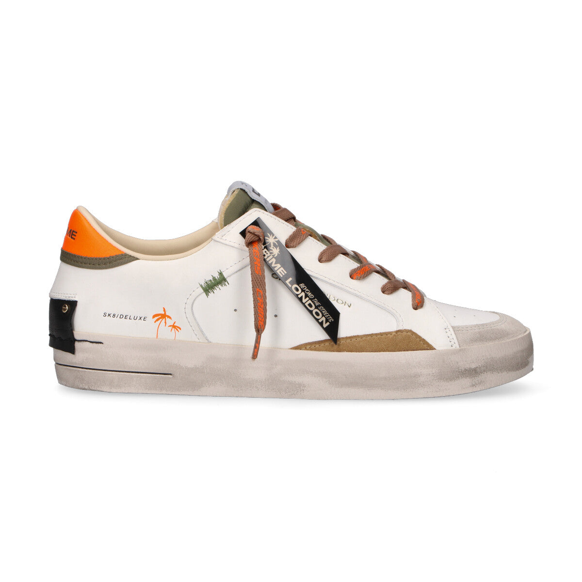 Crime London sneaker Sk8 Deluxe amber tangerine