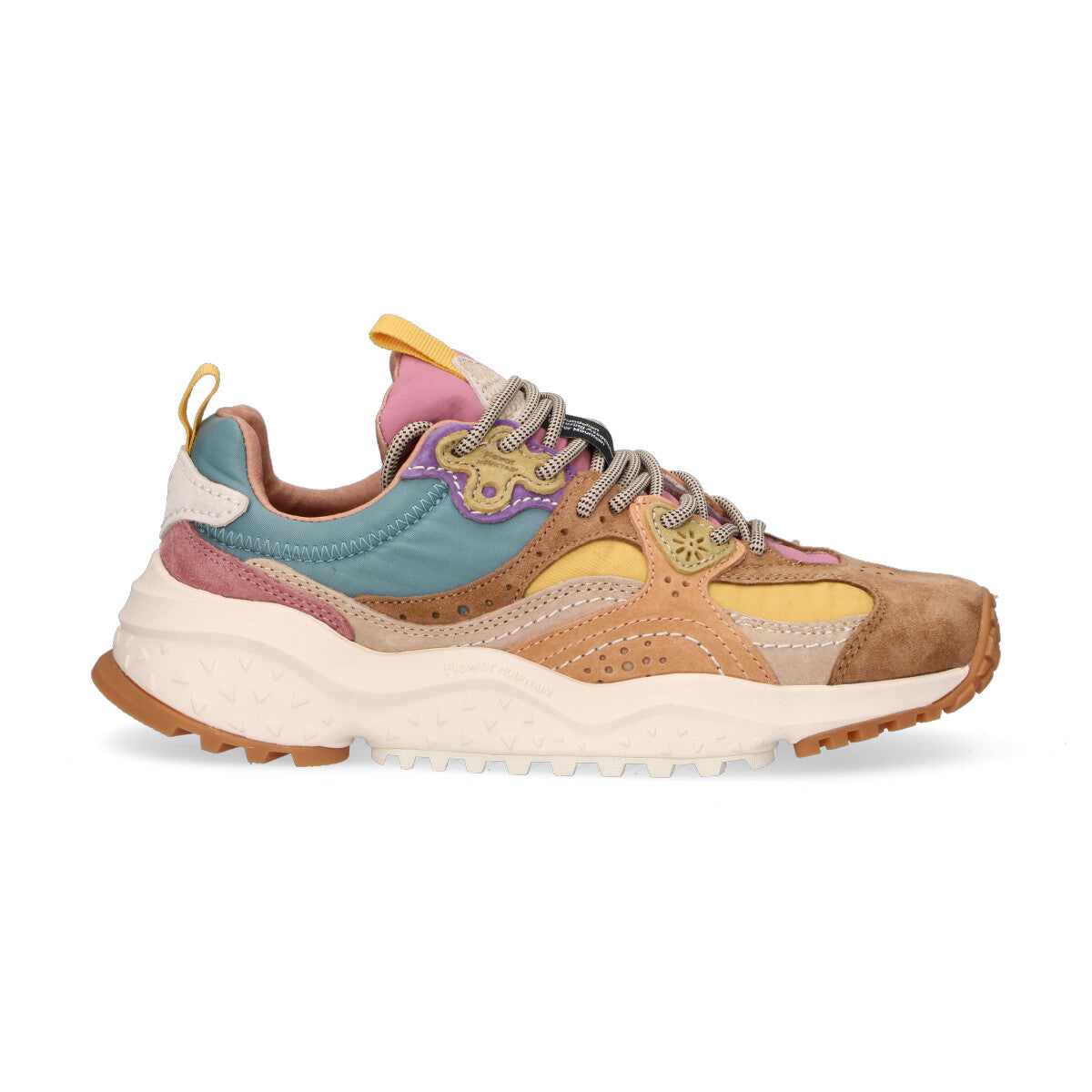 Flower Mountain sneaker Wave nylon cuoio