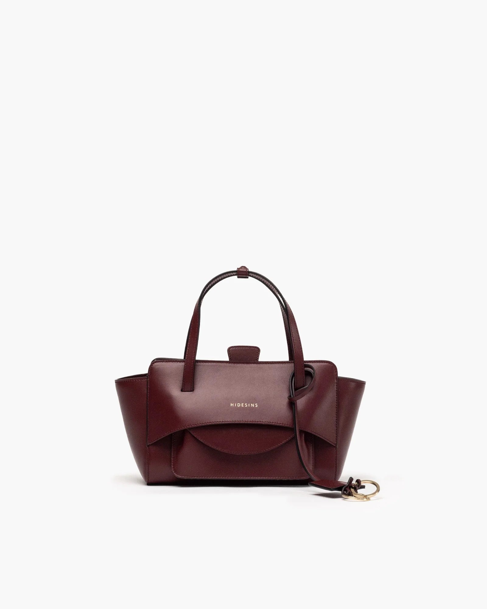 Hidesins borsa a mano Flap S in pelle Wine