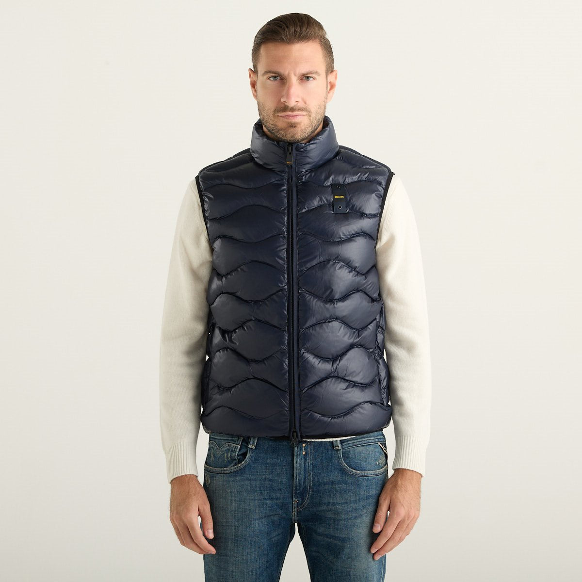 Blauer Piumino Smanicato Uomo Blu Navy
