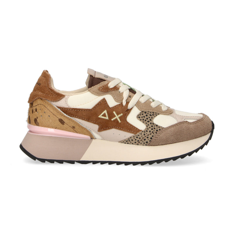 Sun68 sneaker Stargirl Multicolor in nylon beige