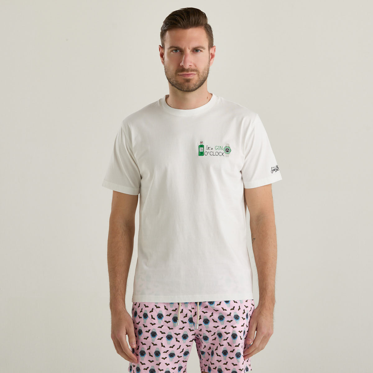 Mc2 Saint Barth t-shirt gin clock bianca