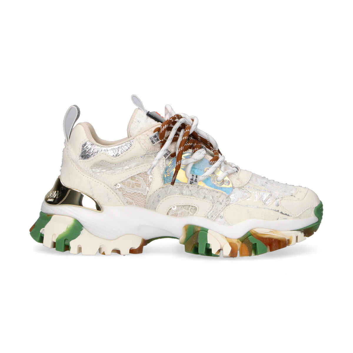 Joia Paris sneaker Jewel in pizzo bianca