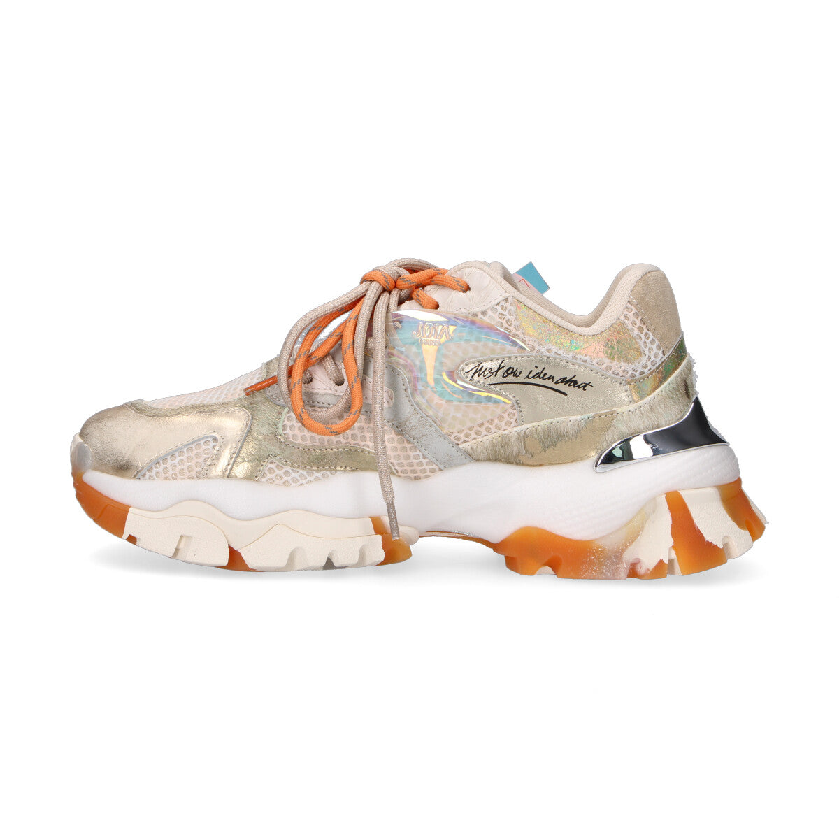 Joia Paris sneaker Clash in tessuto oro