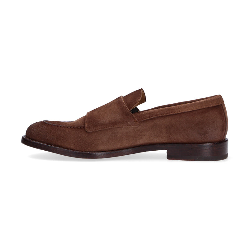 Corvari scarpa doppia fibbia suede marrone