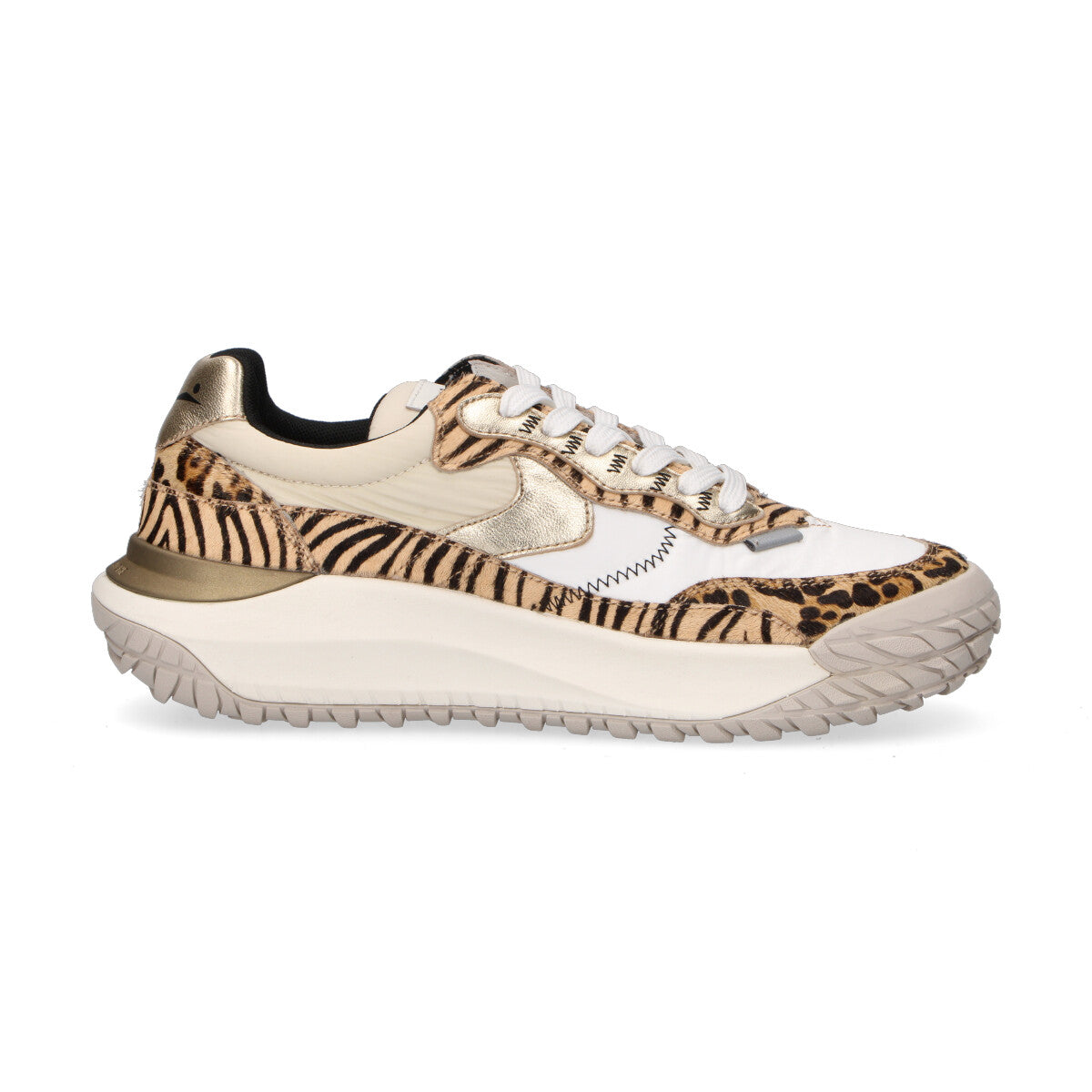 Voile Blanche sneaker Club Act cavallino animalier