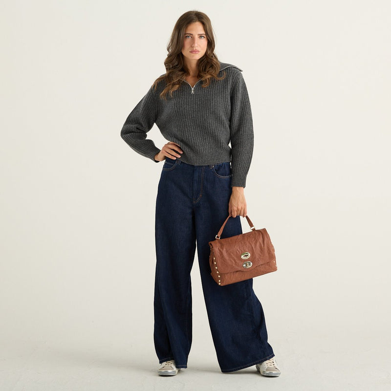 Weekend Max Mara maglia donna Laser in lana a coste grigio antracite