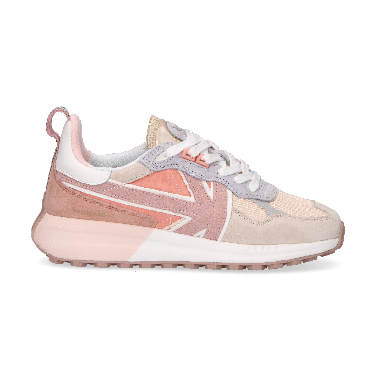 Kaotiko sneaker Detroit in nylon beige rosa