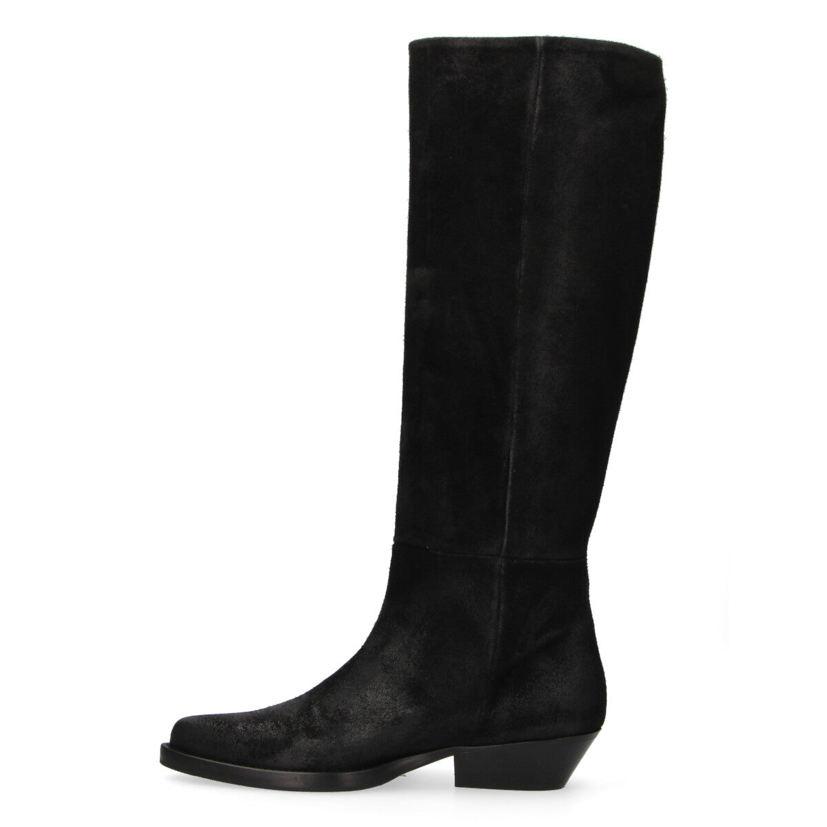 Anna F stivale texano in camoscio nero