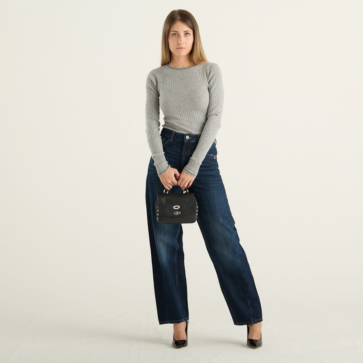 Pullover Slim Grigio Patrizia Pepe