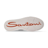 Santoni sneaker low top pelle blu