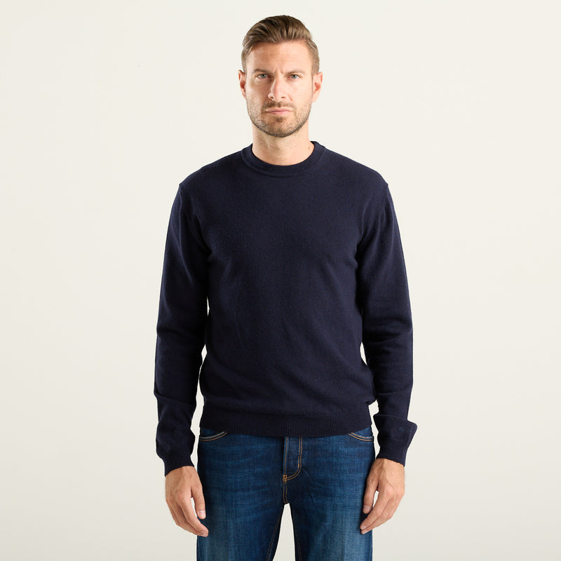 Woolrich maglione girocollo in lana blu