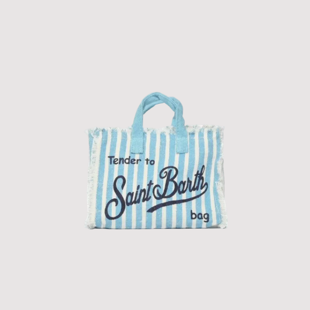 Mc2 Saint barth phone bag linen stripes azzurra
