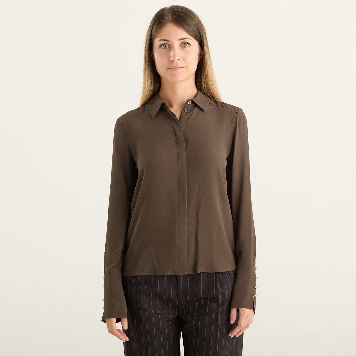 Camicia Fluida Marrone Patrizia Pepe