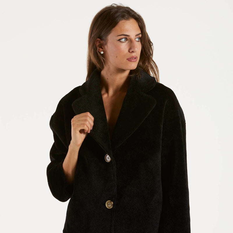 Blanche giacca reversibile in pelliccia nera