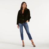 Blanche giacca reversibile in pelliccia nera