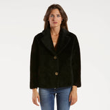 Blanche giacca reversibile in pelliccia nera
