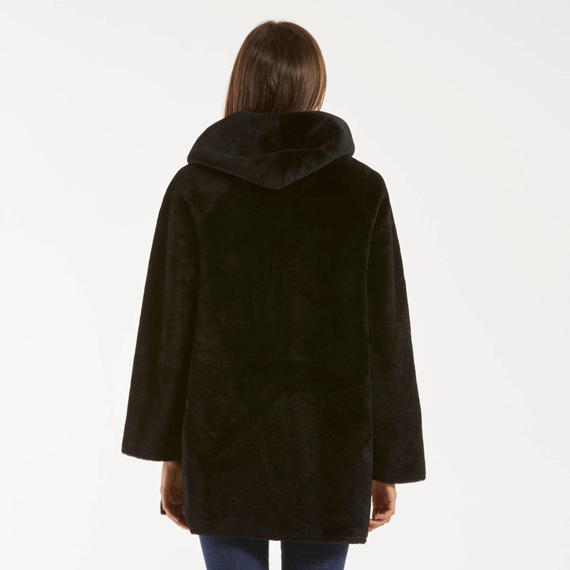 Blanche giaccone reversibile zip e cappuccio nero