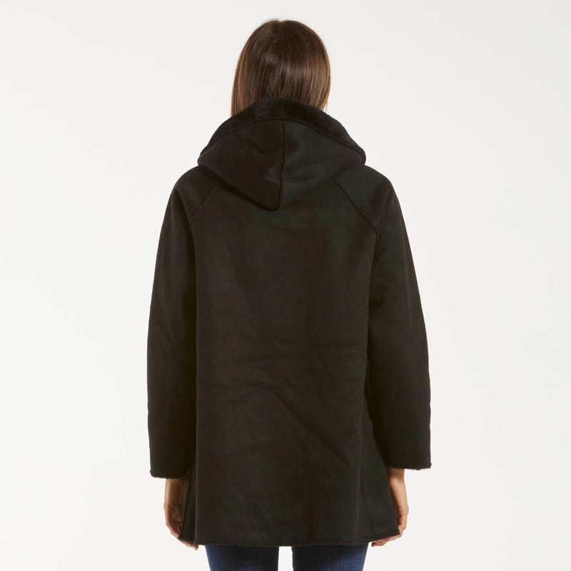 Blanche giaccone reversibile zip e cappuccio nero