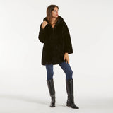 Blanche giaccone reversibile zip e cappuccio nero