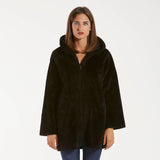 Blanche giaccone reversibile zip e cappuccio nero