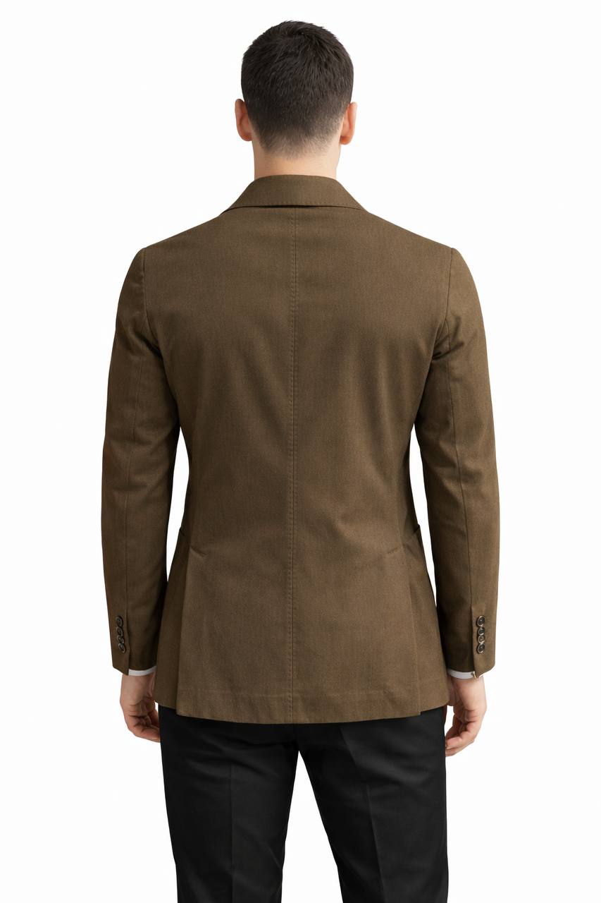 Circolo giacca doppiopetto in tessuto verde