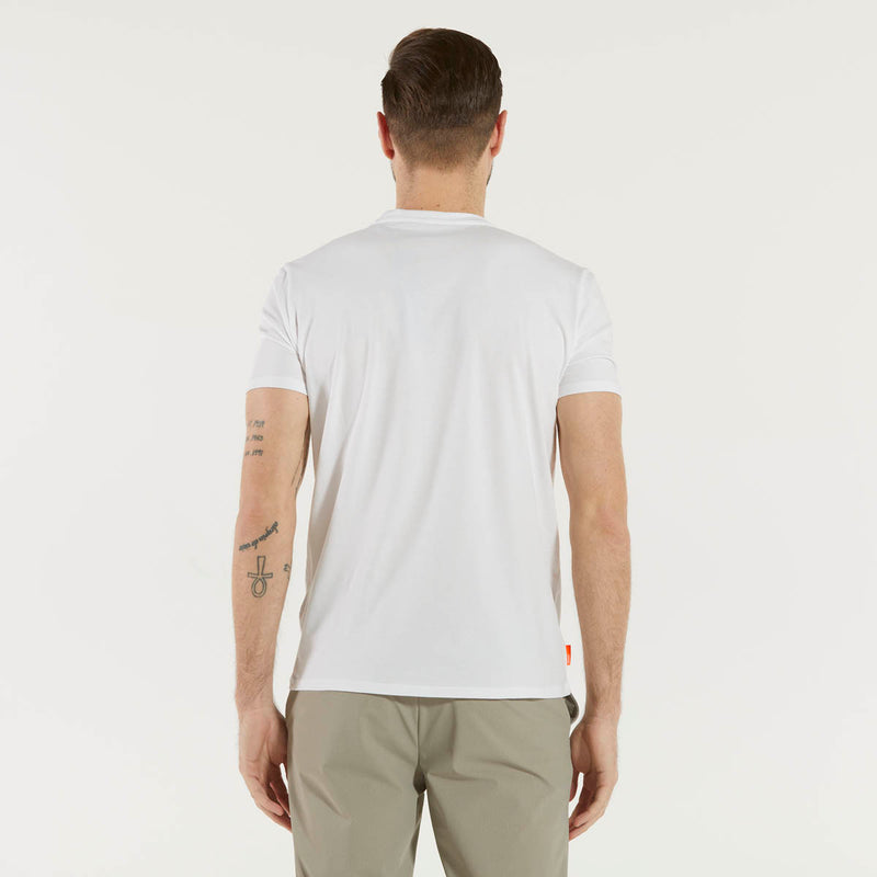 RRD t-shirt in tessuto tecnico con taschino bianca