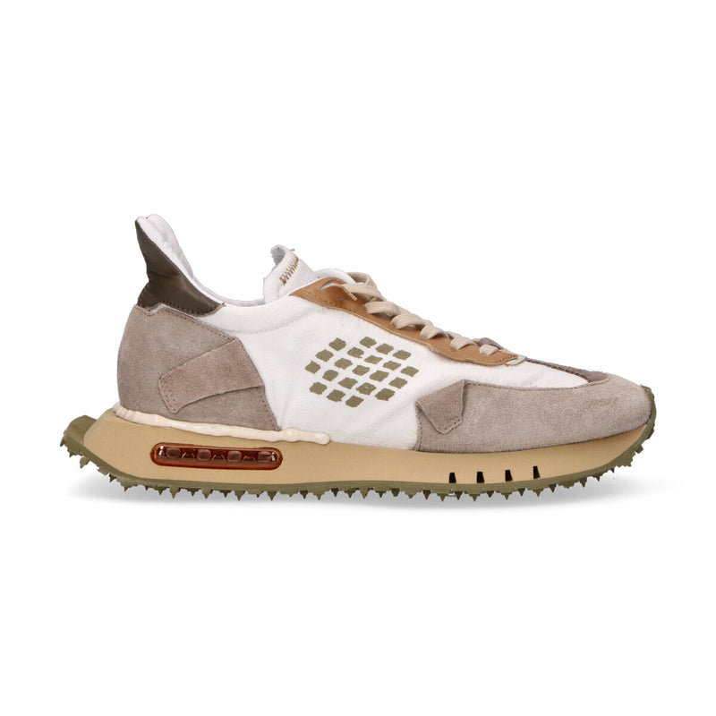 BePositive sneaker Race in camoscio beige