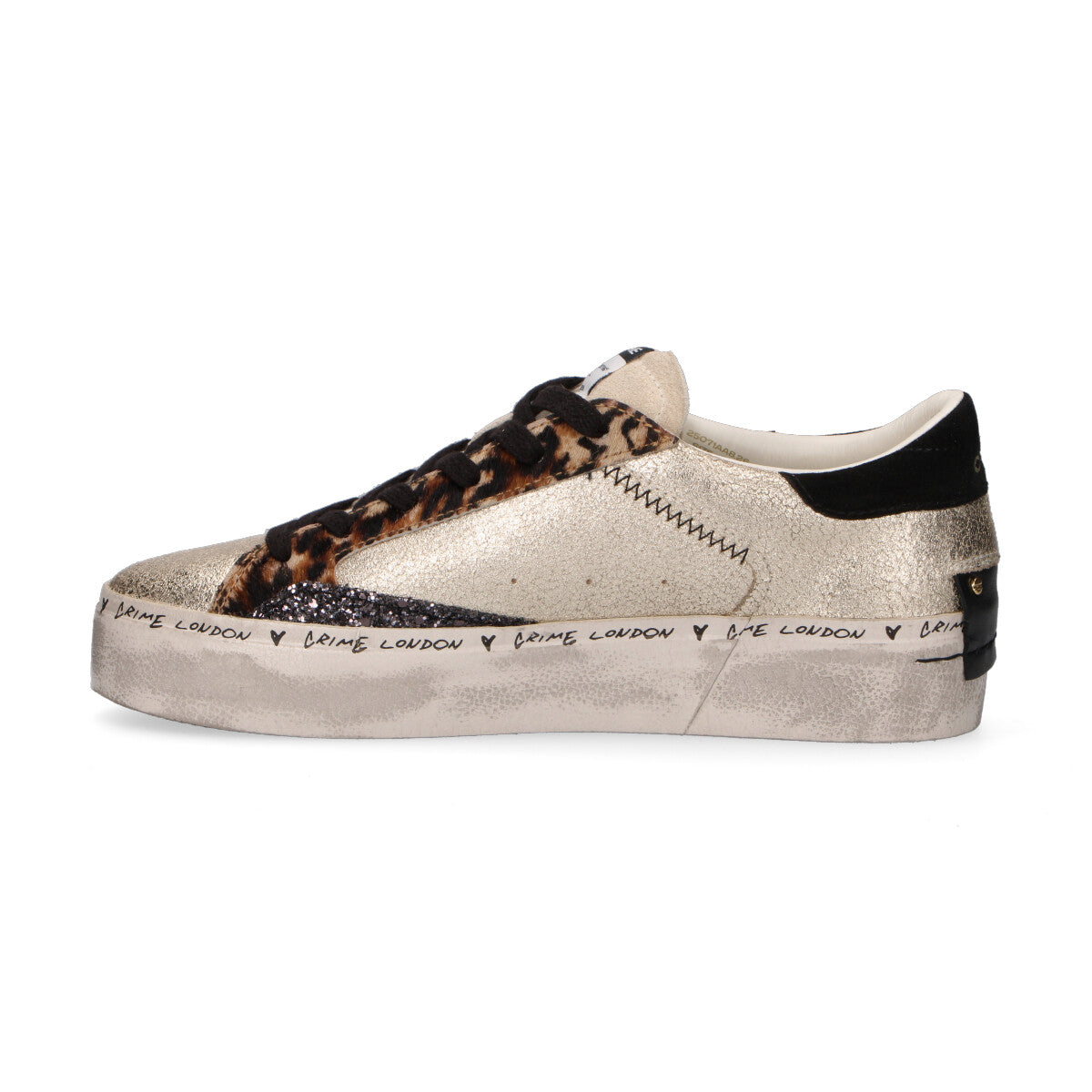 Crime London sneaker Distressed PLA  platino
