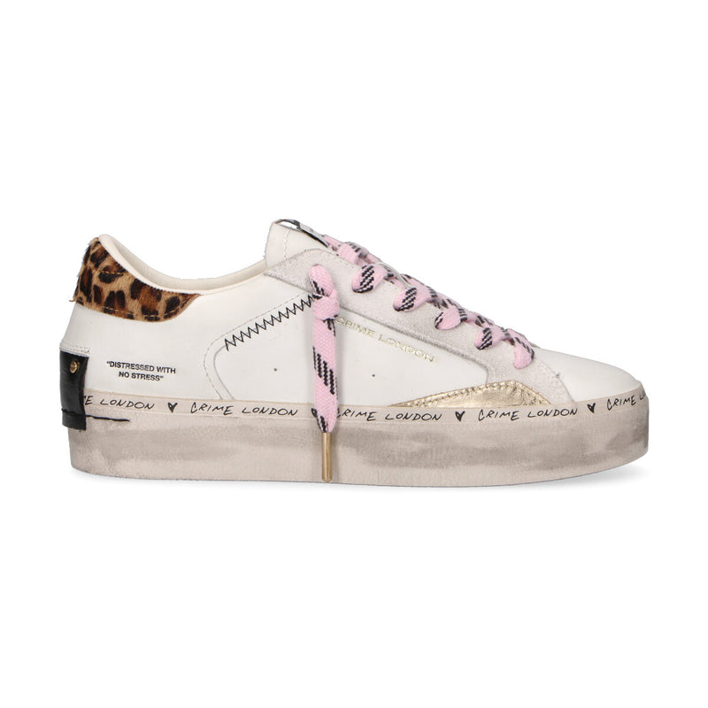 crime London sneaker Distressed bianca maculata