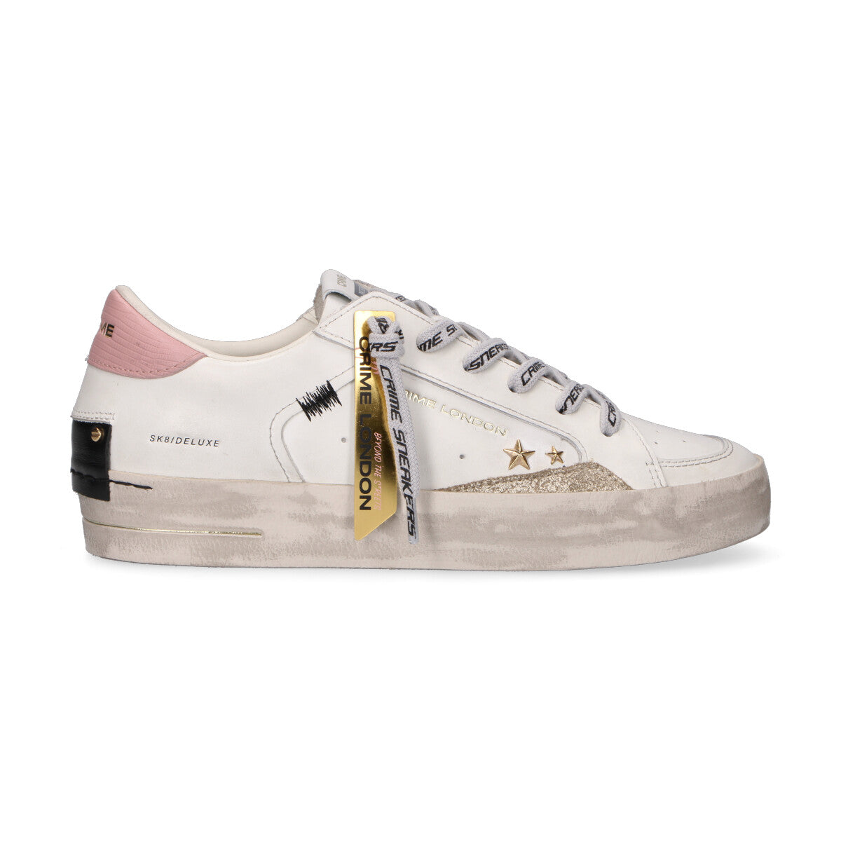 Crime London sneaker SK8 Deluxe pelle bianca