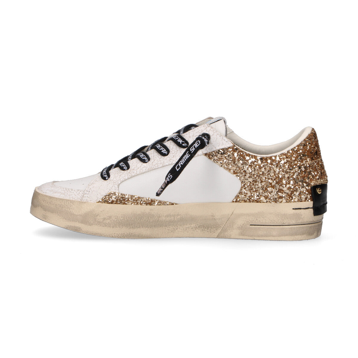 Crime London sneaker SK8 Deluxe cracked oro