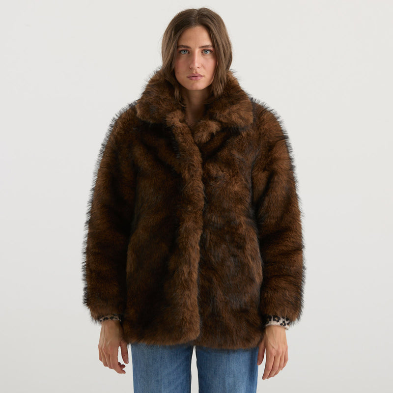 Blanche eco pelliccia marrone