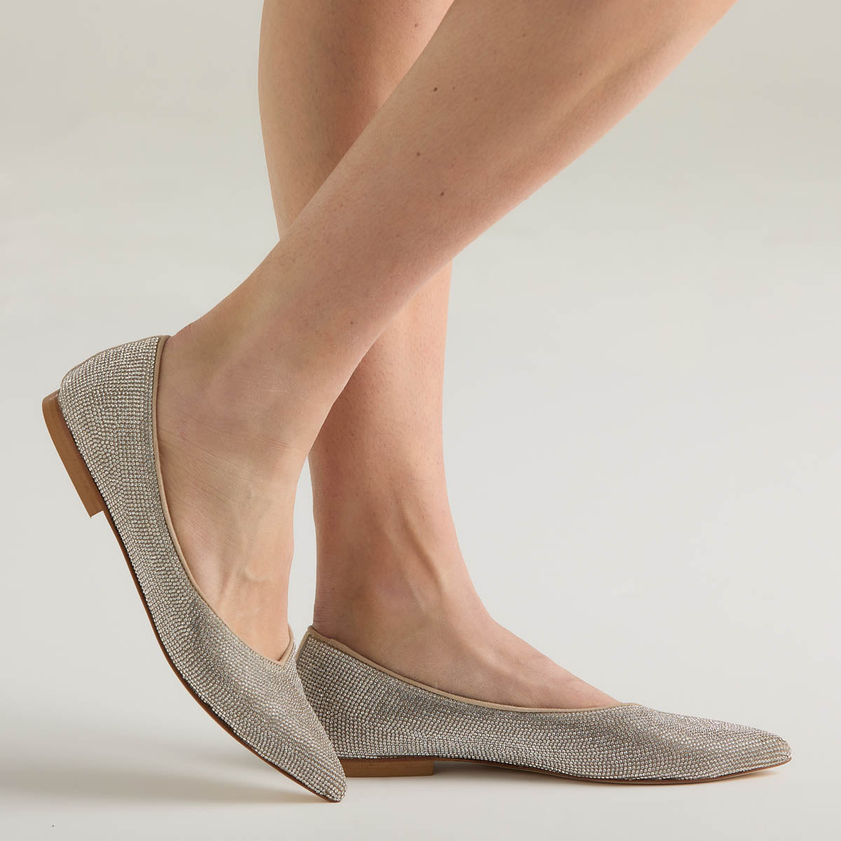 Anna F. ballerina Cristal con glitter argento