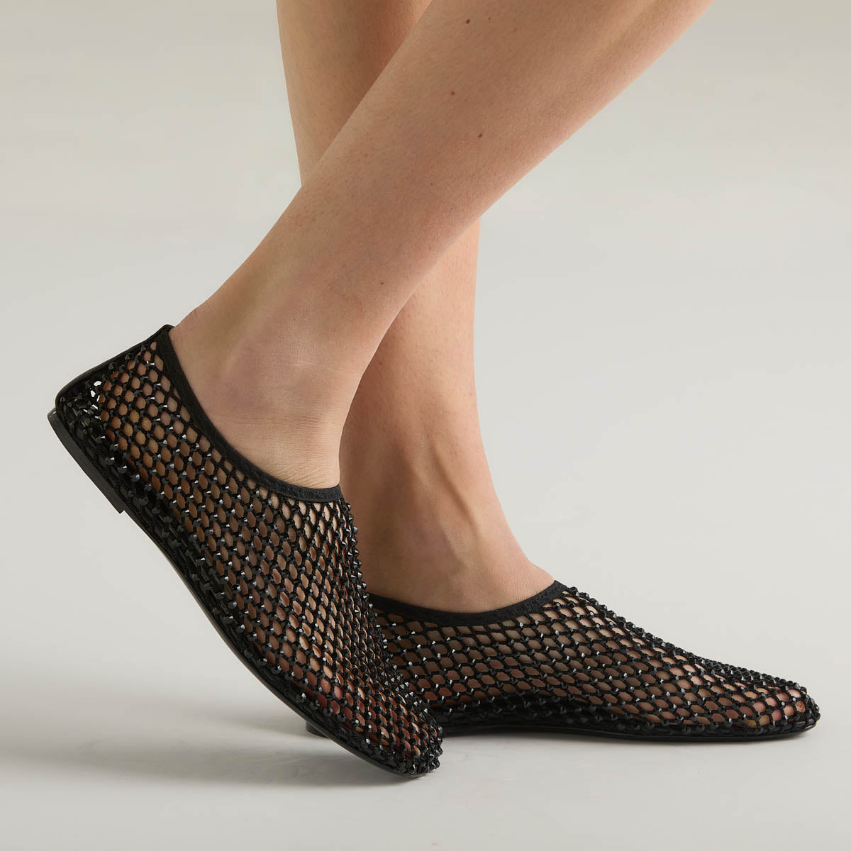 Strategia ballerina con strass nera