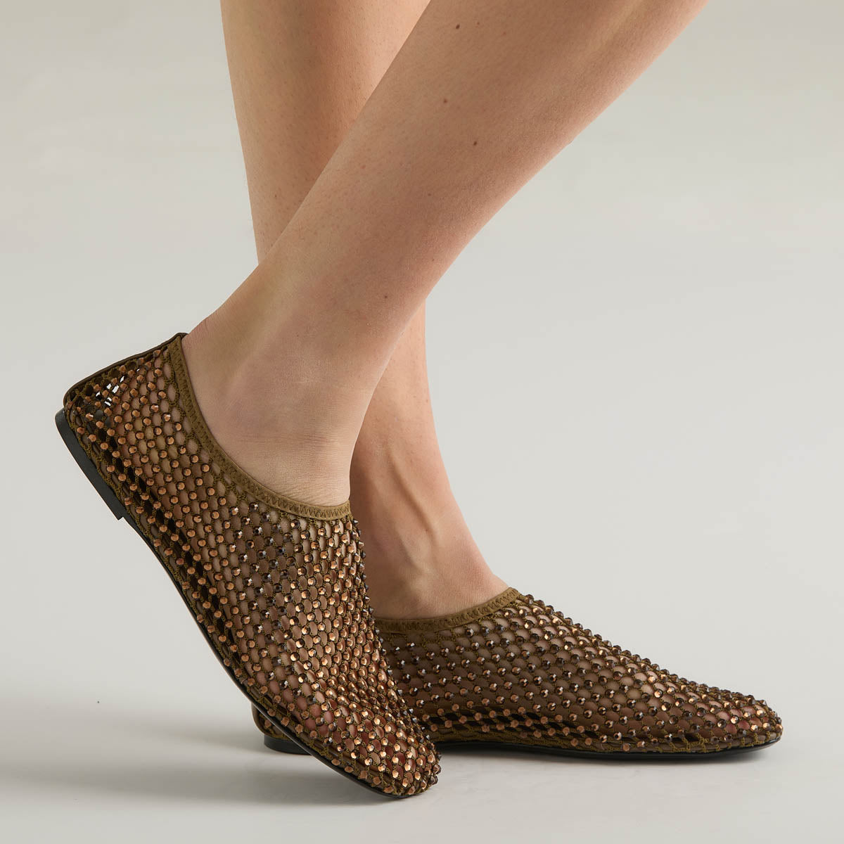 Strategia ballerina con strass verde