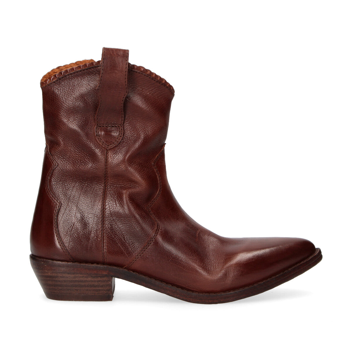 Zolfo stivale texano in pelle marrone