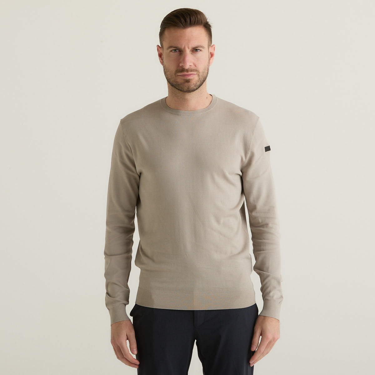Rrd maglia girocollo Maxell Round tessuto beige