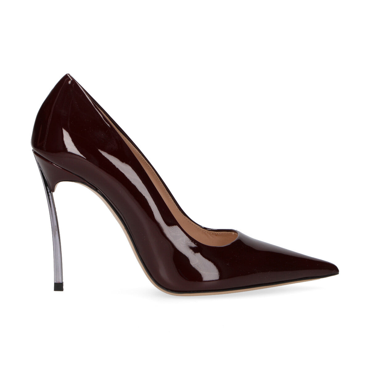 Casadei decolltè Blade in pelle lucida bordeaux