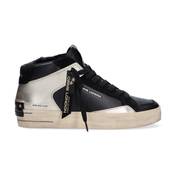 Crime London sneaker SK8 Deluxe Mid nero oro