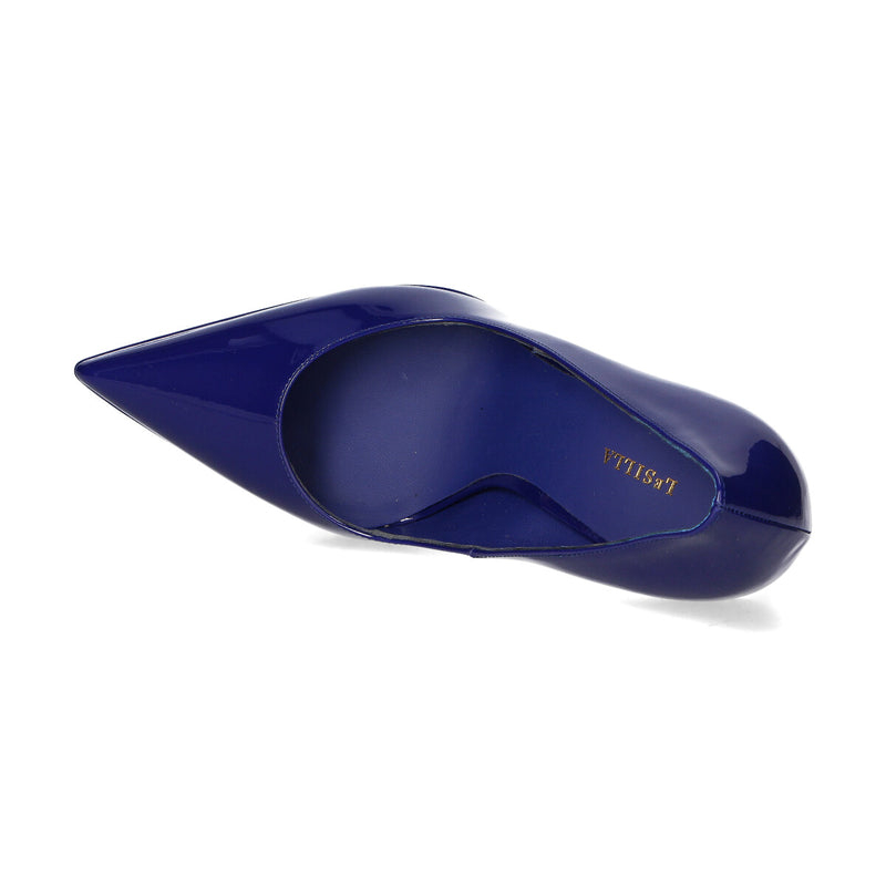 Décolleté Le Silla con plateau vernice blu lazuli