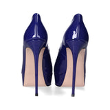Décolleté Le Silla con plateau vernice blu lazuli