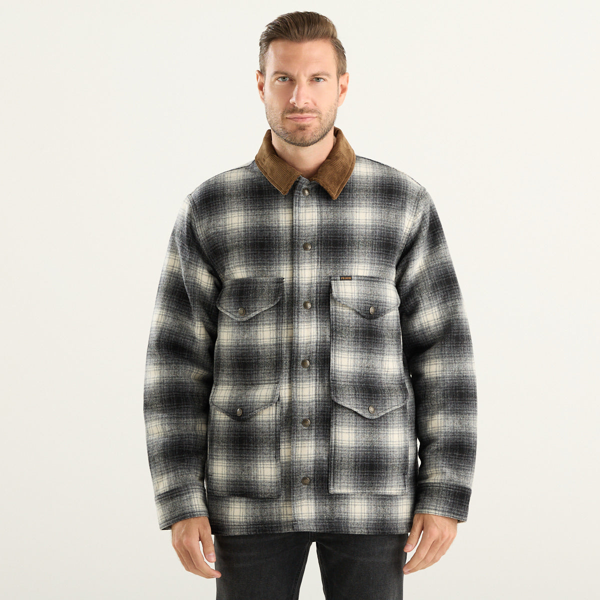 Filson – Giacca Spokane Insulated Cruiser tartan grigio