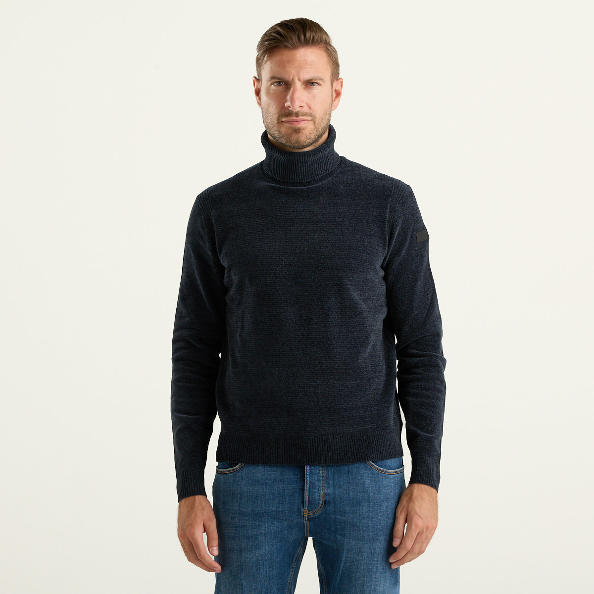 RRD Velvet Turtleneck Dolcevita Uomo Blu Notte