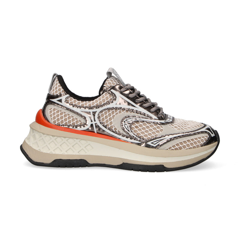 Emanuelle Vee sneaker in nylon grigio specchiato
