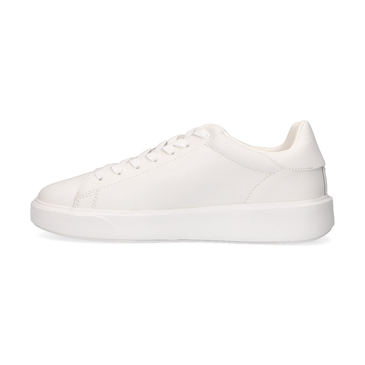 Blauer sneaker Buck in pelle bianca