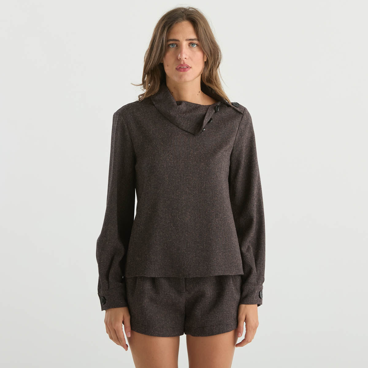 Patrizia Pepe maglia in tessuto marrone